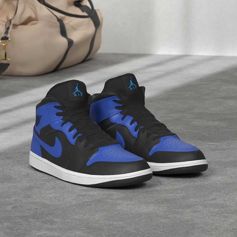 JORDAN 1 MID ロイヤルブルー ブラック 7.5 Nike Sneakers Shoes Air Jordan 1 Mid Royal Blue Black Men's